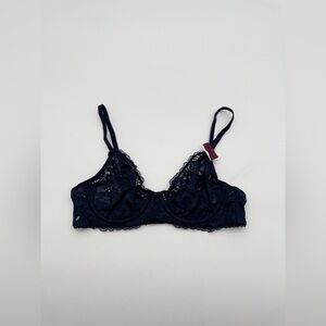 Adored by Adore Me Women’s Blue Floral Lace Bra Size 34B NWT - Cut Tag